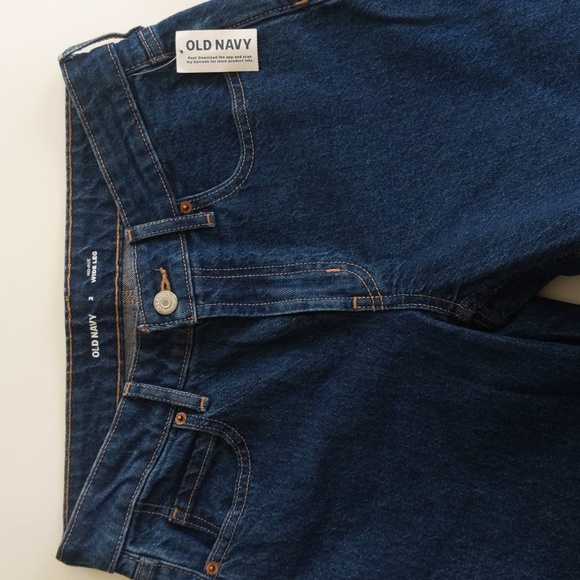 NWT Old Navy Midrise Wide Leg Jeans - Size 2 - Picture 5 of 7